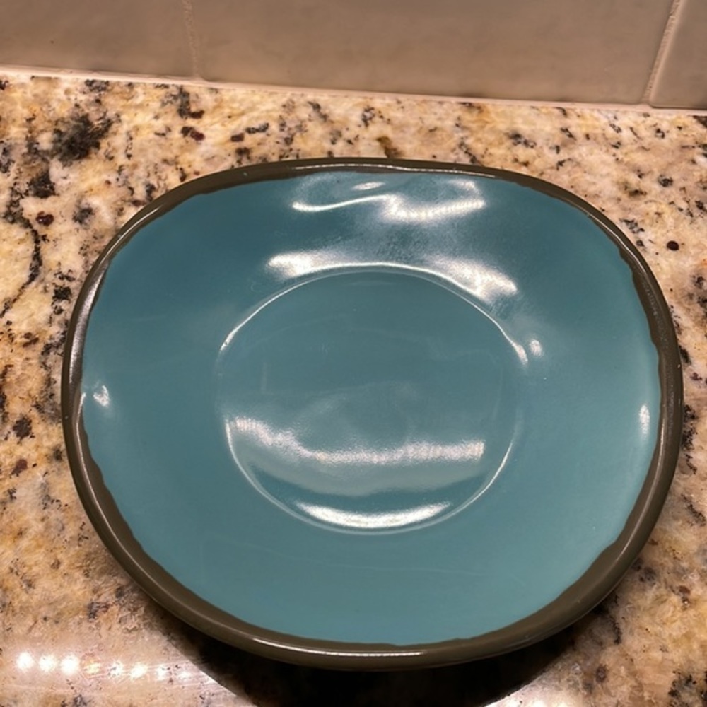 Southern Living at Home Tuscan Toscana Tidbit Bowl Saucer Turquoise - Picture 5 of 7